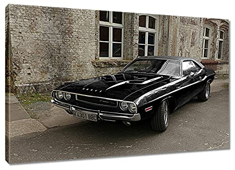 H3659M_1E Wandbild auf Leinwand, Motiv Dodge Challenger RT Auto, 60 x 40 cm