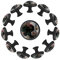 Lot de 12 boutons de tiroir ronds en forme de roses blanches et roses, 35 mm, utilisés pour chambre à coucher, commode, crèche, salle de jeux