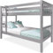 Double Bed Bunk Bed, 3ft Grey Wooden Bunk Beds With Ladder Twin Sleeper Kids Bunk Bed, Solid Pine Wood Frame Single Double Bed frame for Kids Children Home (Grey L198 cm x W98 cm x H144)