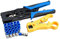 Telituny Koaxialkabel Crimpzange Kit,Koaxial-Kompressionswerkzeug Koaxialkabel Crimp Kit für RG59 RG6 F BNC-Koaxialkabel Crimpwerkzeugzum elektrischen Schneiden, Abisolieren und Crimpe