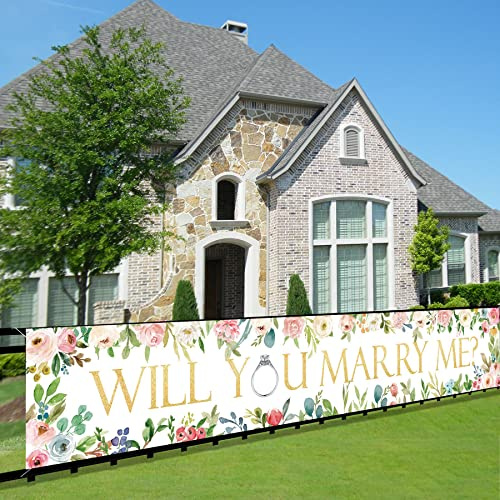 Will You Marry Me-Hintergrund-Banner, Dekoration, großes Hochzeits-, Verlobungsparty-Schild, Zubehör, Brautparty, Foto-Requisiten, Dekoration (3 x 0,5 m)