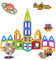 NEOVINSL Magnetische Bausteine ab 3 Jahre Magnetbausteine Magnet Bausteine für Kinder Magnetic Building Blocks 100 Teile Magnetspiele Magnete Kinder Magnetspielzeug Magnet Spielzeug Kinder 3 4 5 6 7