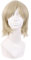 MapofBeauty 12 Zoll/30 cm Männer Frauen Side Pony Kurze Gerade Faser Cosplay Perücke (Gold)