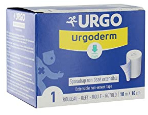 Urgo Urgoderm Dehnbares Vlies-Klebeband, dehnbar, 10 m x 10 cm