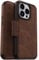 OtterBox iPhone 14 Pro (ONLY) Strada Series Case - ESPRESSO (Brown), card holder, genuine leather, pocket-friendly, folio case