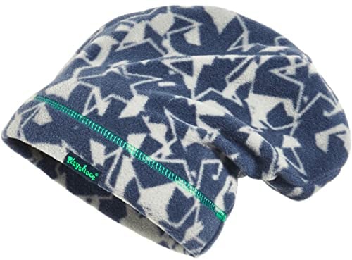 Playshoes Unisex Kinder Fleece-Mütze Wintermütze, Beanie Sterne, 49cm