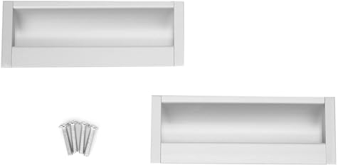 Cyrank Schiebetür Griff, 2PCS Schiebetür Griffe 3.8inch Aluminiumlegierung Vertiefte Schubladengriffe, Haushalts-Metall-Zuggriff-Möbel-Schublade-Schrank-Schrank-Einbaugriff