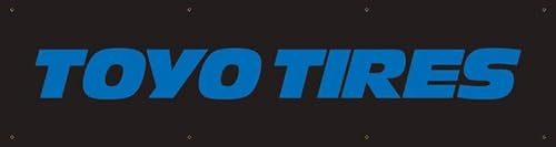 Eksent Toyo Tires Banner, Flagge, Männerhöhle, Automobil, 6,4 x 2,4 m, (Duplex-Druck, helles und lebendiges 150D-Polyester, Messingösen-Design ist langlebig)