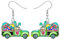 BAMAY Acryl Niedliche Ostereier Auto LKW Ohrringe Kaninchen LKW Hängend Schmuck Charms Ostern Geschenke für Frauen Mädchen