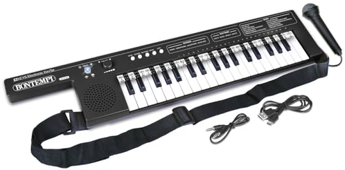 Bontempi | KeyRhythm - 37 Keys Keytar with Shoulder Strap and Rechargeable Battery for Unlimited Music Freedom