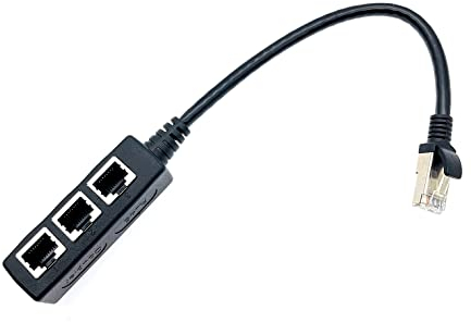 JZK Câble répartiteur Ethernet RJ45, câble d'extension réseau Ethernet LAN répartiteur 1 mâle vers 3 femelles RJ45 pour adaptateur de connecteur de prise Ethernet Super Cat5 Cat5e Cat6 Cat7 LAN
