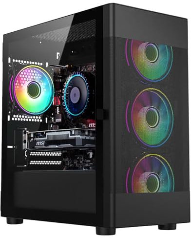 Fierce Gaming PC - Intel Core i5 14400F 2.5-4.7GHz, RTX 4060 8GB, 16GB RAM 3200MHz, 1TB NV3 M.2 NVME SSD, 650W PSU, Wifi, Windows 11
