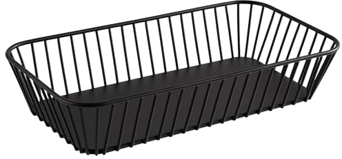 APS 30417 GN 1/3 Korb URBAN, Metall, schwarz, mit Antirutsch-Füßchen, 32,5 x 17,6 cm, Höhe 7,5 cm