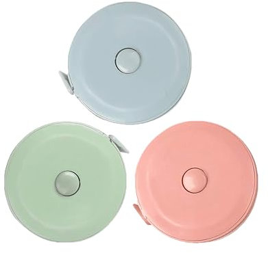 Senshuomy Dual Sided Body Waist Measuring Soft Tape,3PCS Measuring Tape for Body, Pocket Meter Tape Measure Retractable for Body Sewing Clothes Tailor 60 Inch / 150 cm