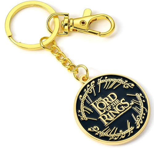 Le Seigneur des Anneaux Le Seigneur des Anneaux - Logo Unisexe Porte-clefs Noir/Or Alliage Zinc