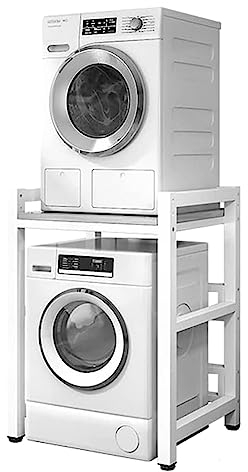 Support de sèche-Linge réglable 65 × 75 × 105 cm, kit d'empilage Portable en Acier Solide pour Machine à Laver à Chargement Frontal, sèche-Linge, Gain de Place pour Le Linge 300 kg