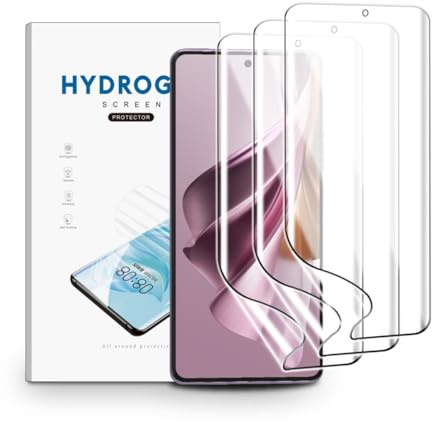 nvskvd 3 Piezas Película de Hidrogel para OPPO Reno 10 /Reno 10 Pro | Protectores de Pantalla TPU de alta definición, Lámina Flexible de Resistente a arañazos, Tacto de alta sensibilidad