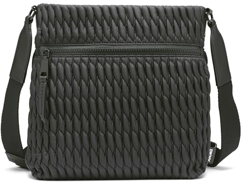 DKNY Modischer Leder-Rucksack, klassisch, lässig, Schwarz/Schwarz, Einheitsgröße