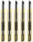 Gebildet 5Stück Selbstsichernde Cuttermesser für Rechts- und Linkshänder/schwarze 9mm Abbrechklingen/60°-Blace-Messer/Allzweckmesser/Grafikmesser (gelber Halter)
