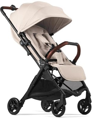 Silver Cross - Jet 5 Kompaktkinderwagen - Leichter Reisekinderwagen - Kompaktes Reisesystem - Kabinengröße - Neugeborene - 4 Jahre - Almond