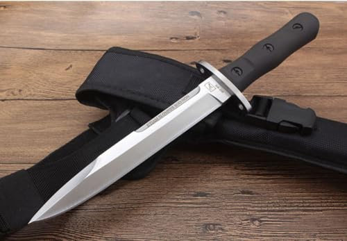 TEERMA OP4 Integriertes geschmiedetes gerades Messer im Freien mit fester Klinge, Überlebensmesser, Jagdmesser
