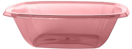 Jauhmui 3 Stk Quadrat Dicker Kunststoff Obstschale,Küche Obstkübel Aufbewahrung Ablagekorb für Küchendekoration Gemüse Obst Snacks (Rosa,28.5cm*28.5cm*8cm)