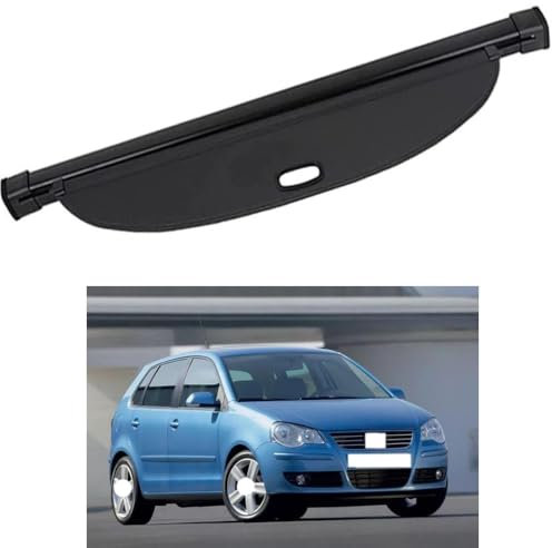 CCLXWY Auto Laderaumabdeckung Kofferraum für Polo 2002-2009,Kofferraum Schutz Abdeckung Laderaumabdeckung,Kofferraumabdeckung Rollo Schutz Innere Zubehör,B