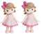 2Pcs Miniature Girl Cake Toppers - Adorable Polymer Clay Figurines for Birthday, Home Decoration, and Cake Ornaments