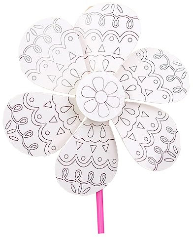 JOINPAYA Unvollendetes Windmühlenspielzeug Für Jungen Und Mädchen 14-teiliges Papier-windmühlen-bastelset 6 Pigment-Sets Malpinsel Lustiges Lernspielzeug