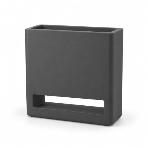 newgarden - Pot carré BROMELIA très résistant à l'extérieur. Plusieurs Tailles et Couleurs Disponibles. Fabriqué en polyéthylène en Espagne (Anthracite, 74 x 34 x 70 cm)