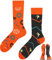 TODO Colours Lustige Fahrrad Socken Damen, MTB Socken Rennrad motiv (35-38, Orange Bike)