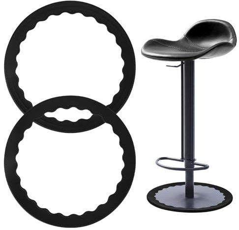 YYTECH 2pièces Anneau de Protection des Pieds de Tabouret de Bar, Antidérapante Housse Silicone pour Tabouret, pour 37 à 42cm Base Ronde, Protections de Sol pour chaises sans Bruit et sans Usure
