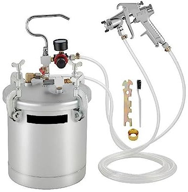 Tanque rociador de bote de pintura a presión de 10 l/2,5 galones con pistola rociadora y manguera for exteriores del hogar o pulverización de pintura comercial Herramientas eléctricas, de jardín y man