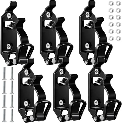 6 soportes para pala, soporte de pala para baca, accesorios para baca, soporte para escoba, hacha, cierre de goma, soporte de montaje en pared, para coche, barco, camión, herramienta, pala