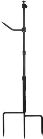 NEEWER Trail Camera Mount with Solar Panel Holder, 360° Adjustable Game Hunting Cam Stake Stand Mounting Post Outdoor with 3 Pronged Base, 1/4 Screw for Night Fishing Lights & Telescopes, CA153