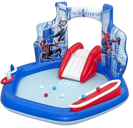 Bestway Marvel Spider-Man Inflatable Kids Water Play Center 2.11 m x 2.06 m x 1.27 m