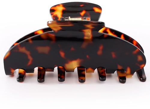 Dwenarry Haarspangen Damen Haarklammer Groß Dickes Haar Acetat haarklammern | Große Jaw Clips Für Dünnes Und Dickes Haar,Haarklauenclip für Frauen,Schildpatt Haargreifer Damen, Rutschfestes Haarclips 4in