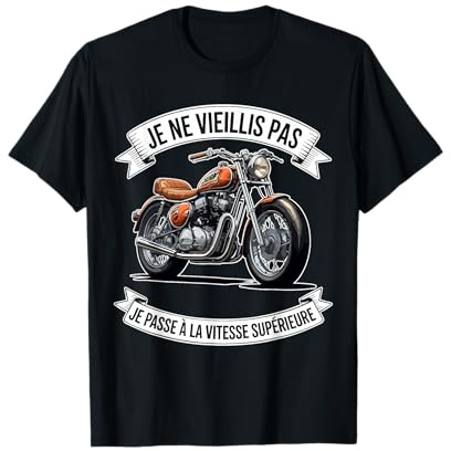 Motocyclisme Motard Homme Motard Je Ne Vieillis Pas Moto T-Shirt