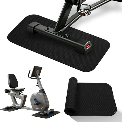 Kinberry Spin Bike Mat, Noise Reducing for Home Gym, 2 Pack | Triple Layer Construction, Shock Absorbing Core, Non Slip Surface, Floor Protection, Easy To Clean