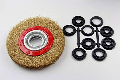 VEWERK 150MM Brass Wire Wheel Brush For Bench Grinder – Box of 5 2128