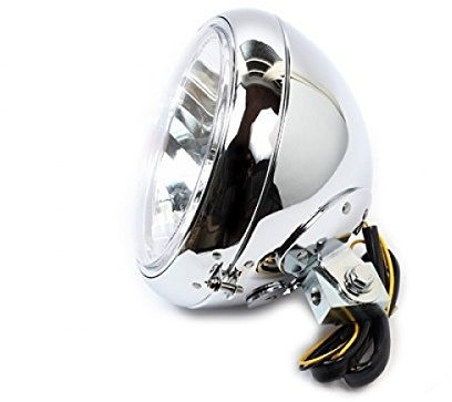 Dock66 Motorcycle Parts 7 Scheinwerfer 88er Style Klarglas chrom