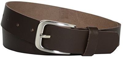 Vascavi Ledergürtel, 2 cm breit, Made in Germany, echt Leder Gürtel für Damen, als Hüftgürtel, kürzbar (80 cm Gesamtlänge 90 cm, Dunkelbraun)
