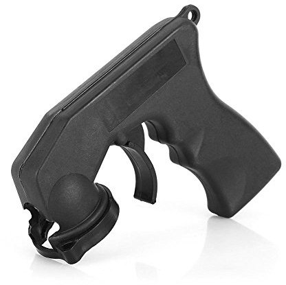 Tbest Paint Sprayer, Black, Handheld Plastic Aerosol Spray Gun with Full Grip Trigger Locking Collar, 8 Meters Hose, Hand Powered, Painting