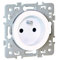 SQUARE Prise de courant 2 postes + T blanc EUR'OHM 60260