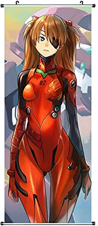 CosplayStudio Neon Genesis Evangelion Rollbild | Kakemono aus Stoff | Poster 100x40cm | Motiv: Asuka Langley Soryu