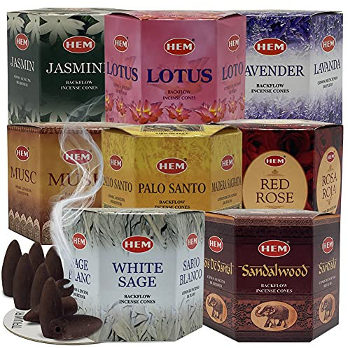 Assortiment de cônes d'encens à refoulement pour Cascade et Tapis Inciensos Aromaticos|Incienso|Inciense|Insienso