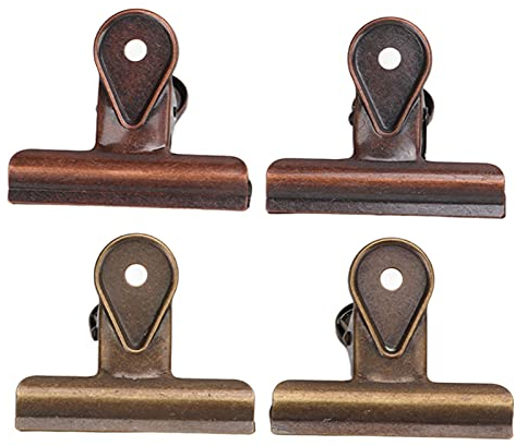 Tomotato Pince en métal, Forte adhérence Pince Multifonction pour Documents et Sacs, Reliure Creuse, Fer de Haute qualité, Multicolore, pour Bureau, école, Maison