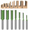 7 Piezas 6 mm Brocas Recta para Fresadora, Fresas de Carburo de Tungsteno con Vástago de 6 mm, Madera Edición Cutter Set, 7 Diferentes Tamaños, para Trabajar la Madera (Verde)