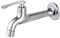 Chrome Robinet en Laiton pour Lessive - Montage Mural Salle De Bains, Lave-Linge, Extérieur Jardin - Tuyau Simple Froid