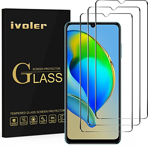 ivoler 3 Piezas Protector de Pantalla para Realme C61 / C63 / C53 / C51 / Realme Note 60/50 / ZTE Blade V40 Vita / A72 4G / Vivo Y29s 5G / Y04, Cristal Vidrio Templado Anti-Arañazos, Sin Burbujas